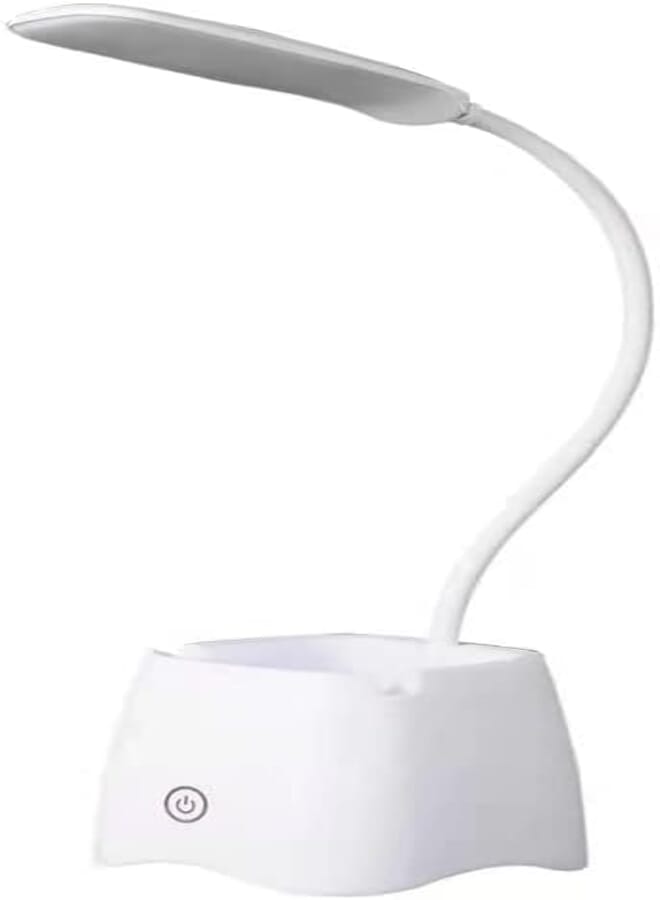 TDOO LED Desk Lamp Minimalist Office Desk Lamp Rechargeable Lamp with Bed, Work Desk Lamp Modes Portable Table Desk Lamp for Back to School and Work from Home (WHITE1)